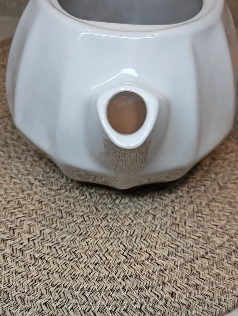 Hearth & Hand 44oz. Stoneware Teapot Sour Cream